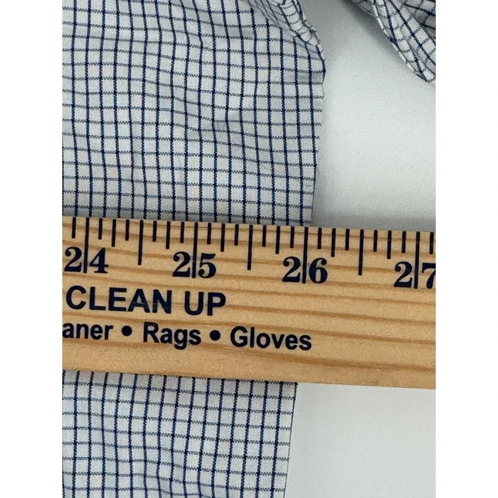 Brooks Brothers‎ 346 Shirt Mens 17-4/5 Blue Checkered Long Sleeve Button Down